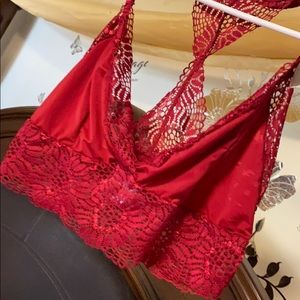 Red lace Bralette
